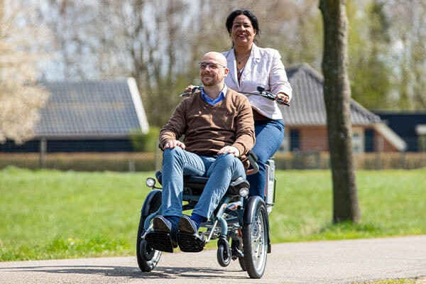 Van Raam electric wheelchair bike OPair cargo transport bike Van Raam electric wheelchair bike OPair cargo transport bike